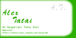 alex tatai business card